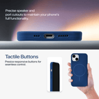 Anti Dust Magsafe Silicone Case - Iphone 14 Plus (Denim Blue)