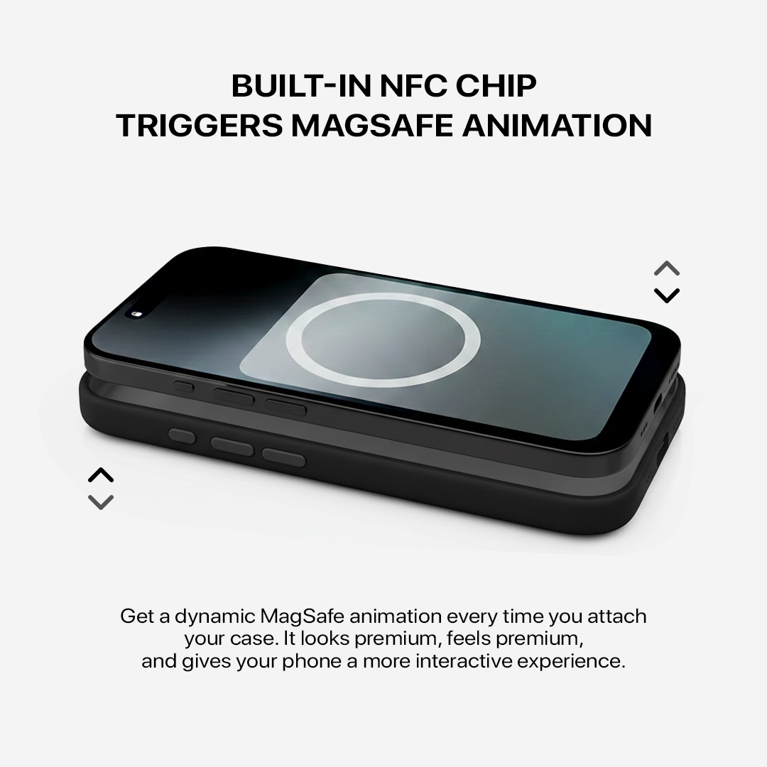 Signature Leather Magsafe Case - Iphone 16 Pro (Graphite Grey)