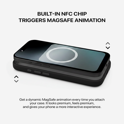Signature Leather Magsafe Case - Iphone 16 Pro (Graphite Grey)