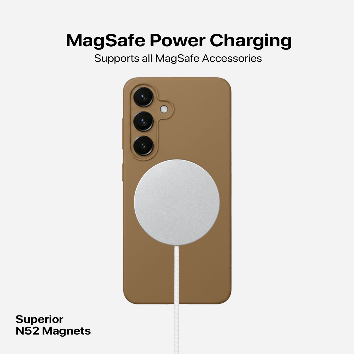 Anti Dust Magsafe Silicone Case - Samsung S22 Ultra (Brown)