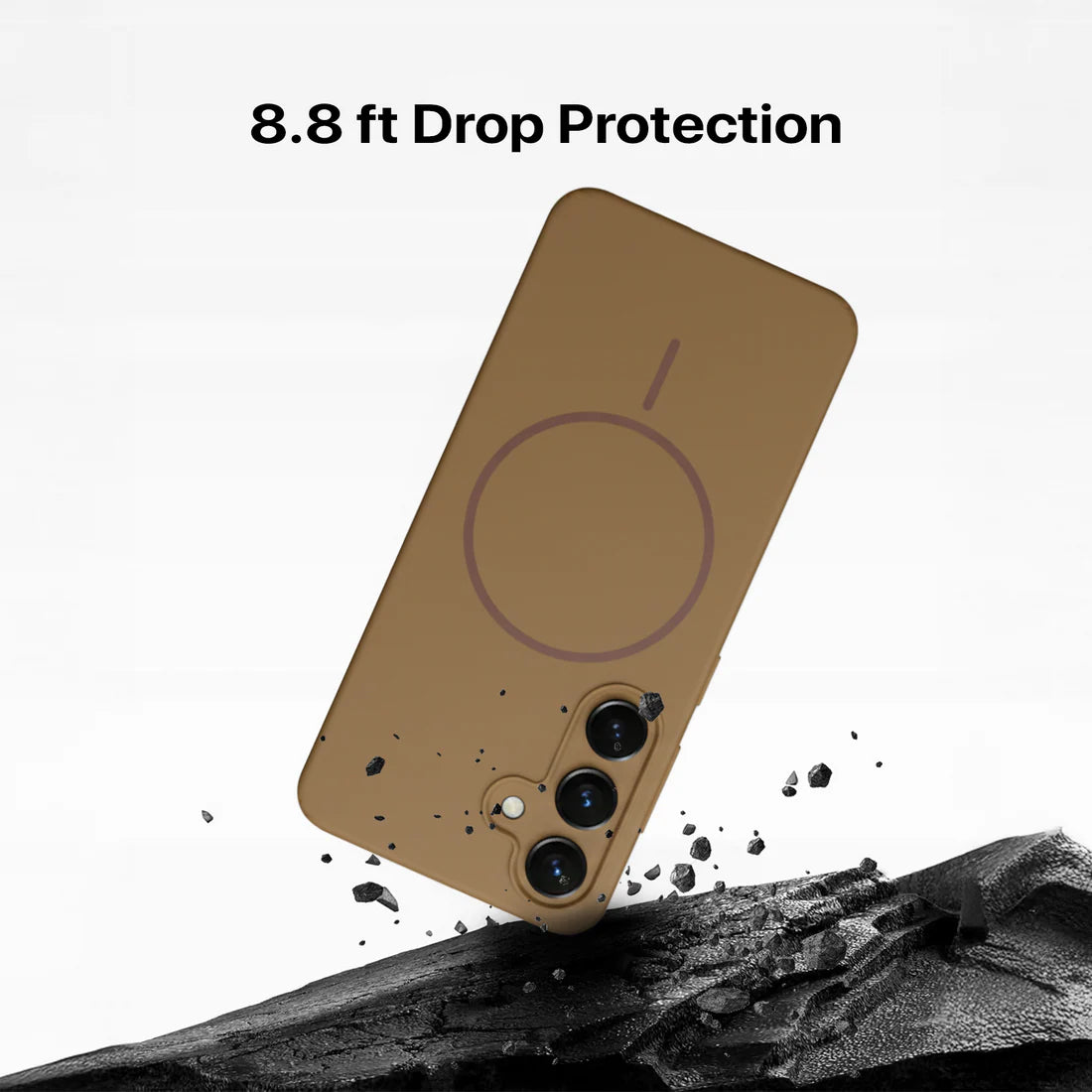 Anti Dust Magsafe Silicone Case - Samsung S22 Ultra (Brown)