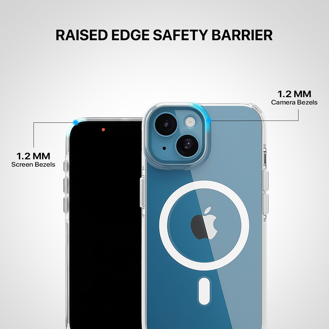 Anti Yellow Magsafe Transparent Clear Case - Iphone 14 Plus ( (CRYSTAL WHITE TITANIUM)