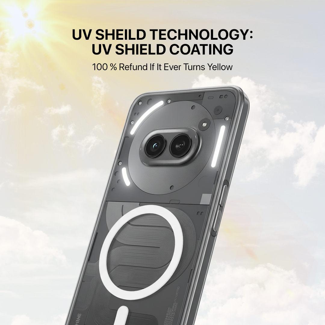 Anti Yellow Magsafe Clear Transparent Case - Nothing (PH 2A)