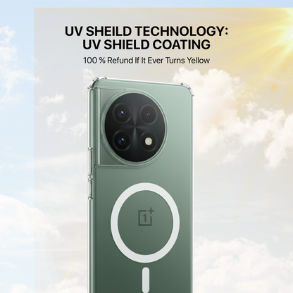 Anti Yellow Magsafe Clear Transparent Case - One Plus 11