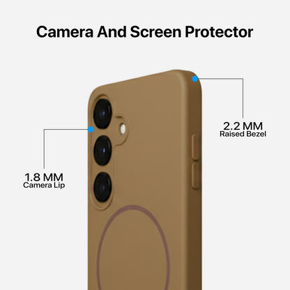 Anti Dust Magsafe Silicone Case - Samsung S25 (Brown)