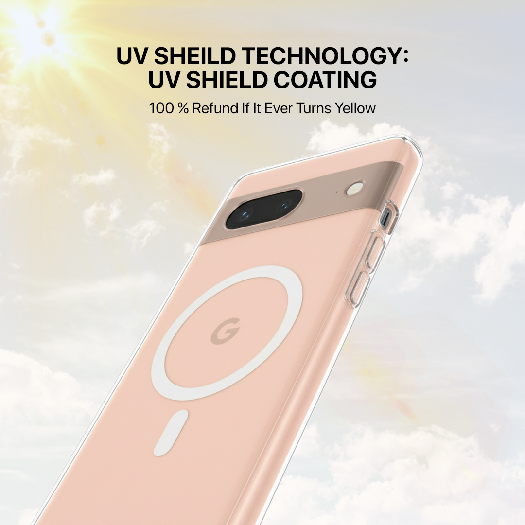 Anti Yellow Magsafe Clear Transparent Case - Google Pixel 8A