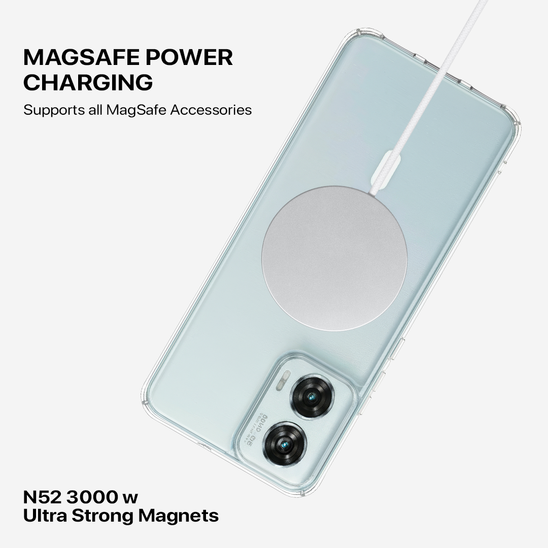 Anti Yellow Magsafe Clear Transparent Case - Motorola Edge 50 Fusion