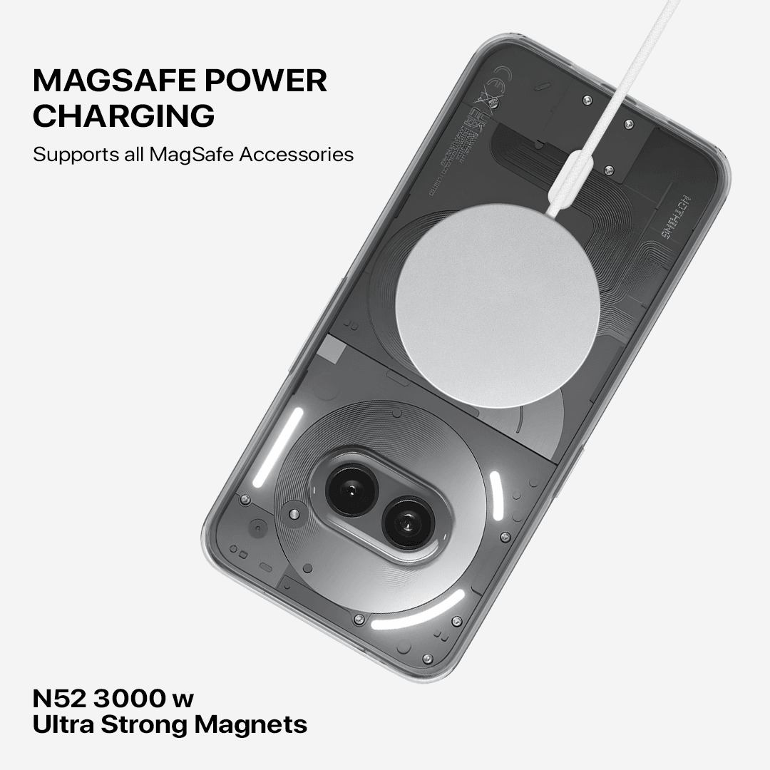 Anti Yellow Magsafe Clear Transparent Case - Nothing (PH 2A)