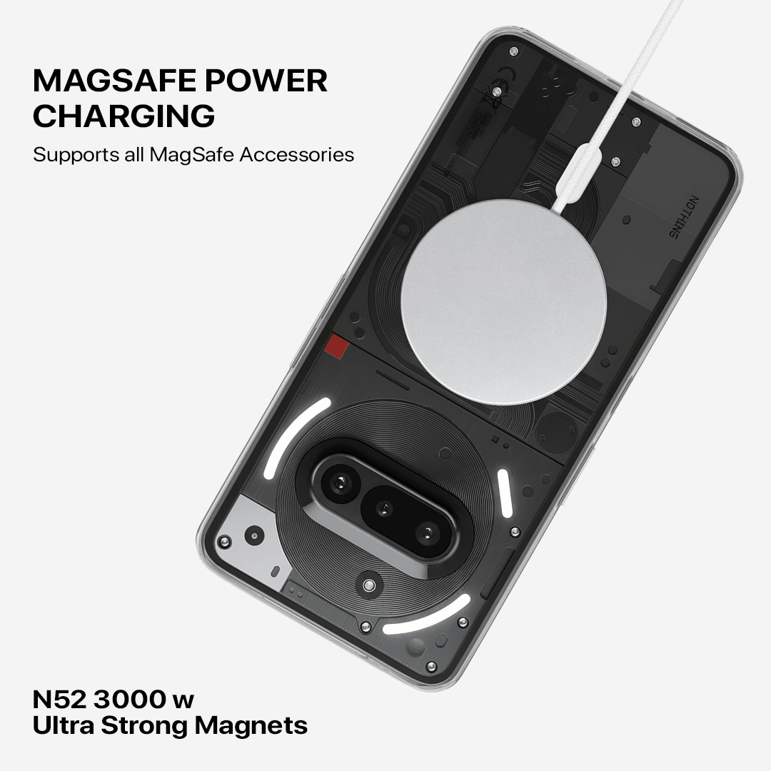 Anti Yellow Magsafe Clear Transparent Case - Nothing (PH 3A)
