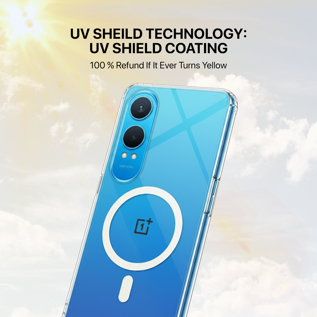 Anti Yellow Magsafe Clear Transparent Case - One Plus NORD CE4 Lite