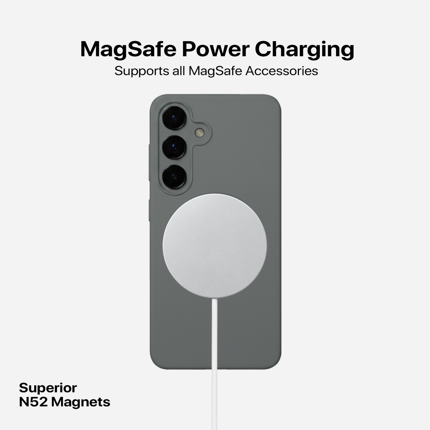 Anti Dust Magsafe Silicone Case - Samsung S25 (Grey)