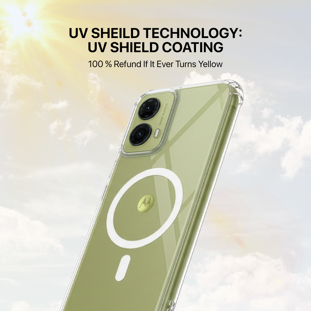 Anti Yellow Magsafe Clear Transparent Case - Motorola G85
