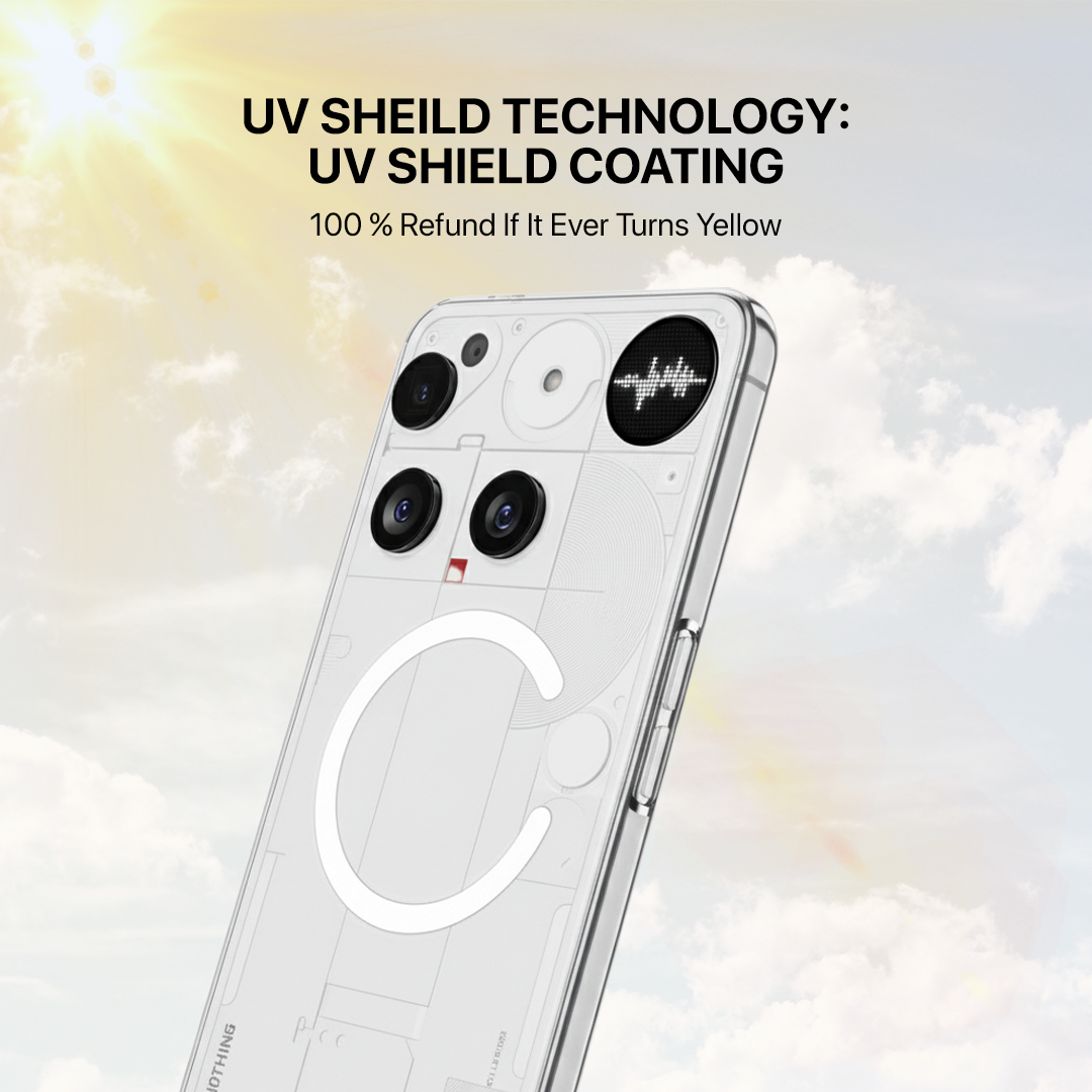 Anti Yellow Magsafe Clear Transparent Case - Nothing (PH 3)