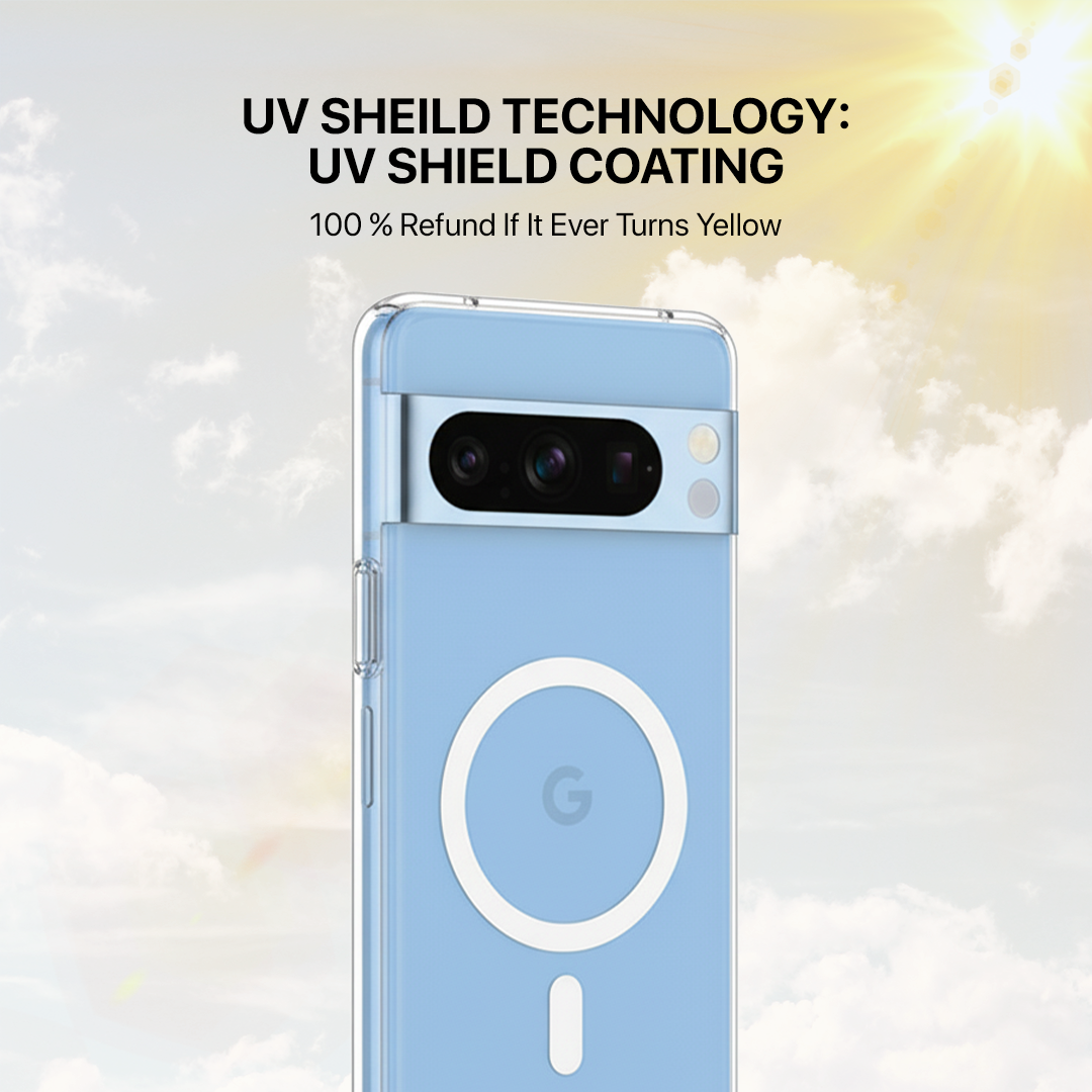 Anti Yellow Magsafe Clear Transparent Case - Google Pixel 8 Pro