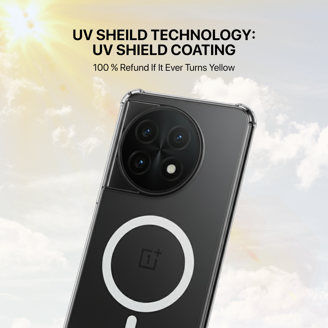 Anti Yellow Magsafe Clear Transparent Case - One Plus 10T