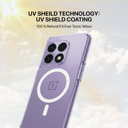 Anti Yellow Magsafe Clear Transparent Case - One Plus 10 Pro