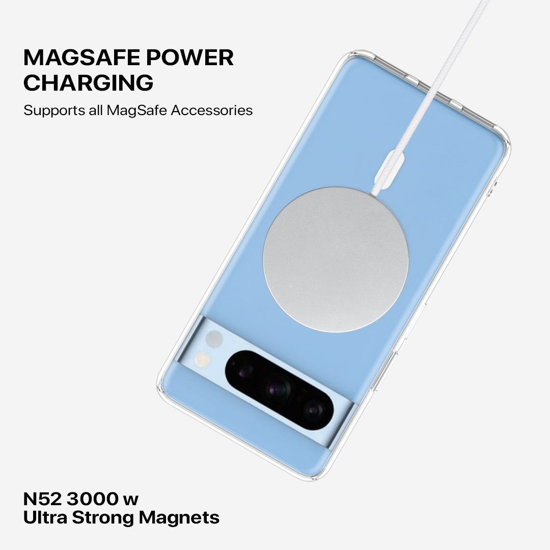 Anti Yellow Magsafe Clear Transparent Case - Google Pixel 8 Pro