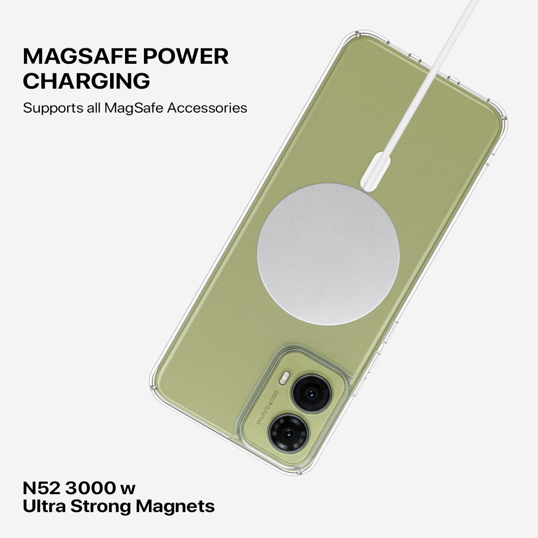 Anti Yellow Magsafe Clear Transparent Case - Motorola G85