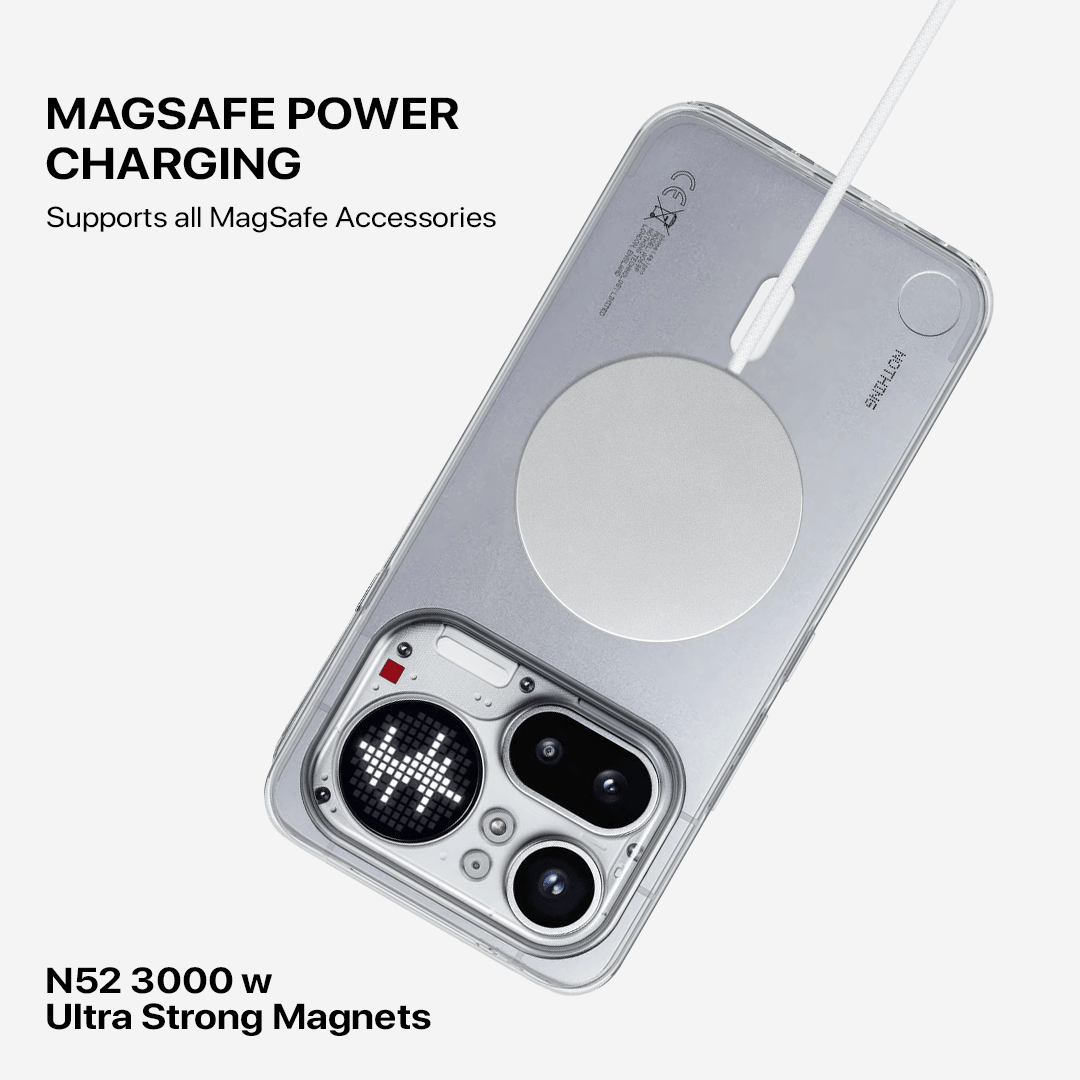Anti Yellow Magsafe Clear Transparent Case - Nothing (PH 4A Pro)
