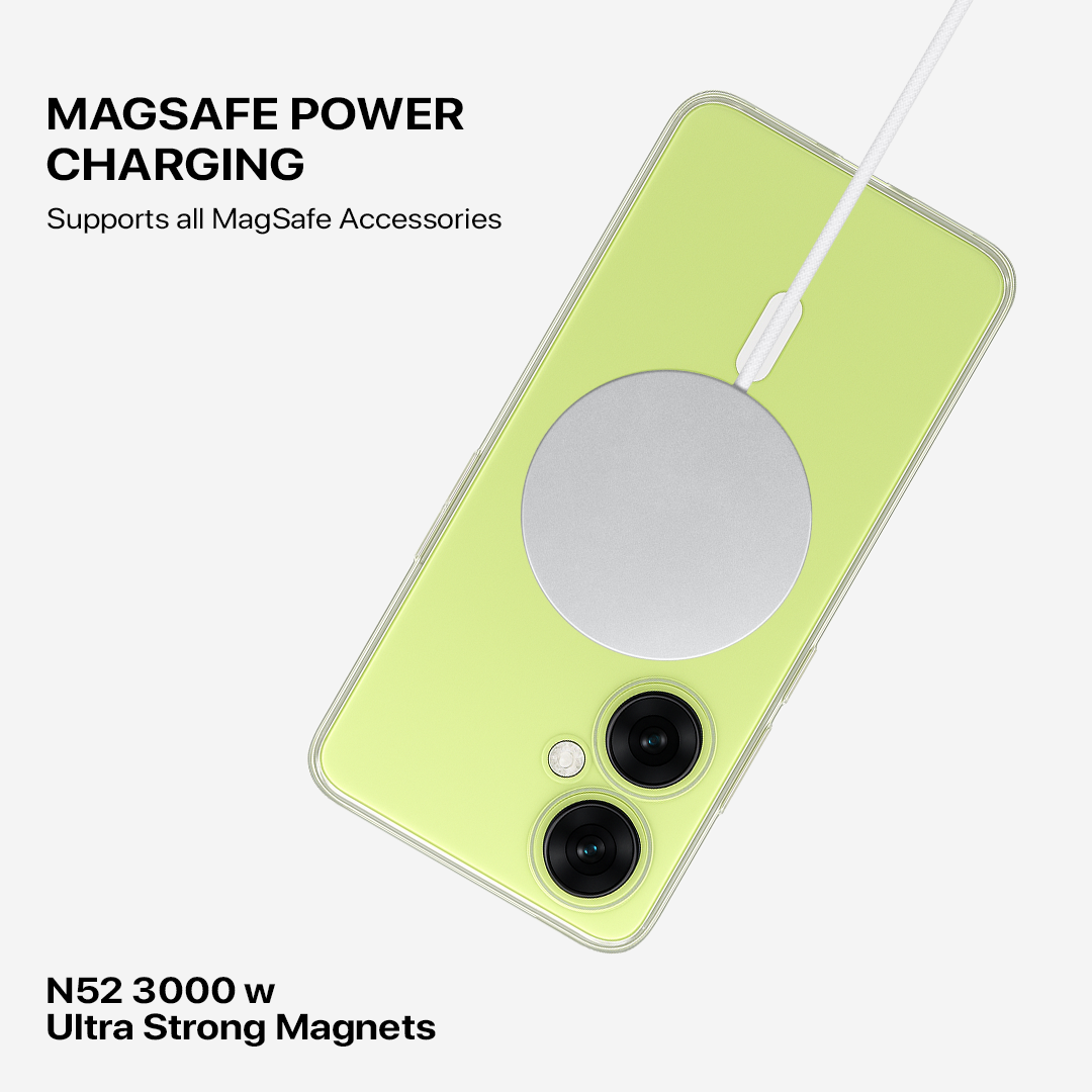 Anti Yellow Magsafe Clear Transparent Case - One Plus Nord CE3