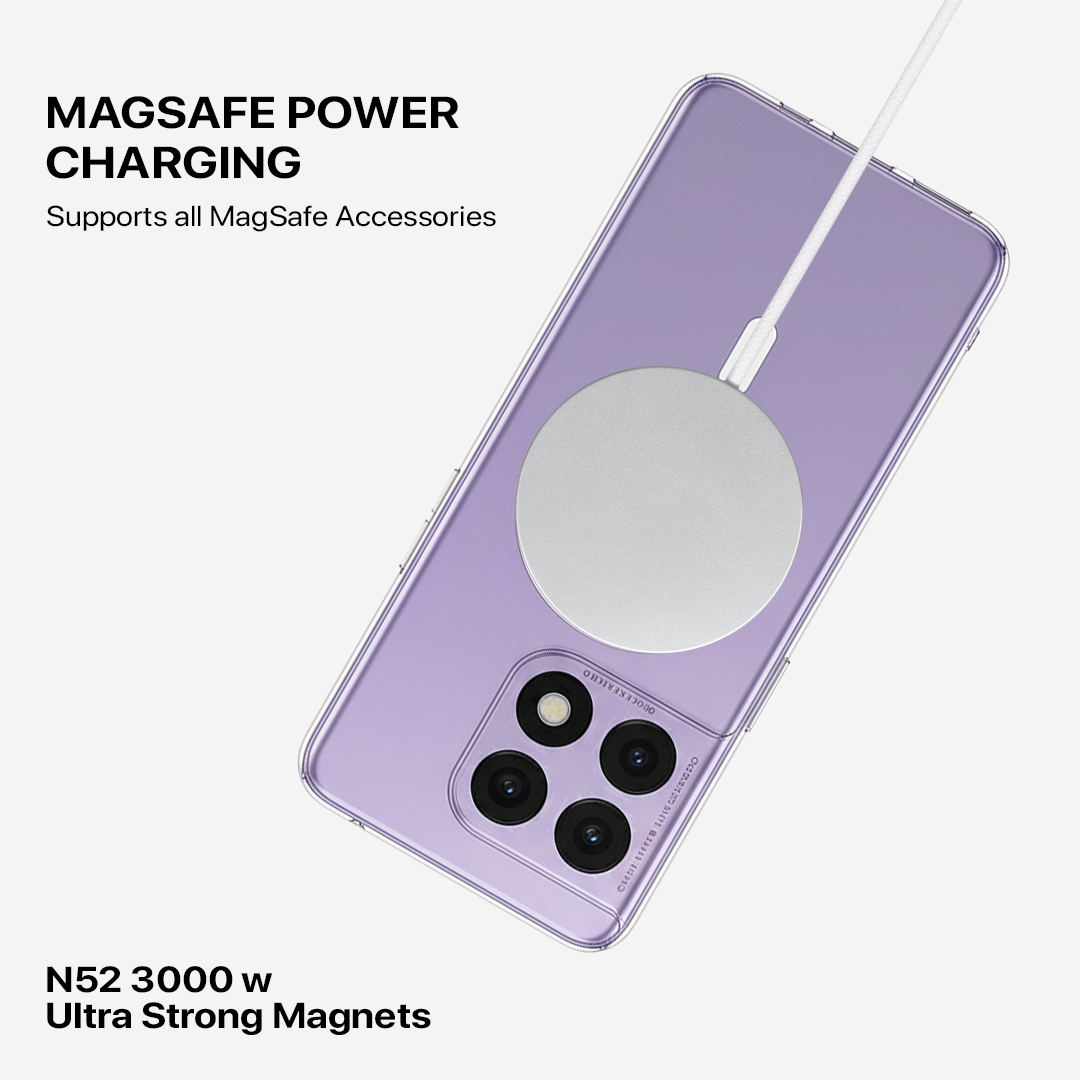 Anti Yellow Magsafe Clear Transparent Case - One Plus 10 Pro