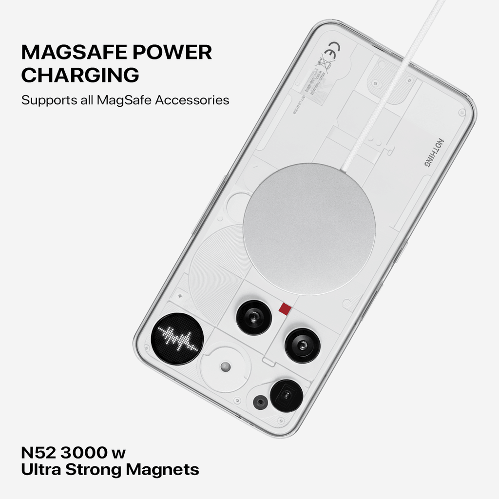 Anti Yellow Magsafe Clear Transparent Case - Nothing (PH 3)