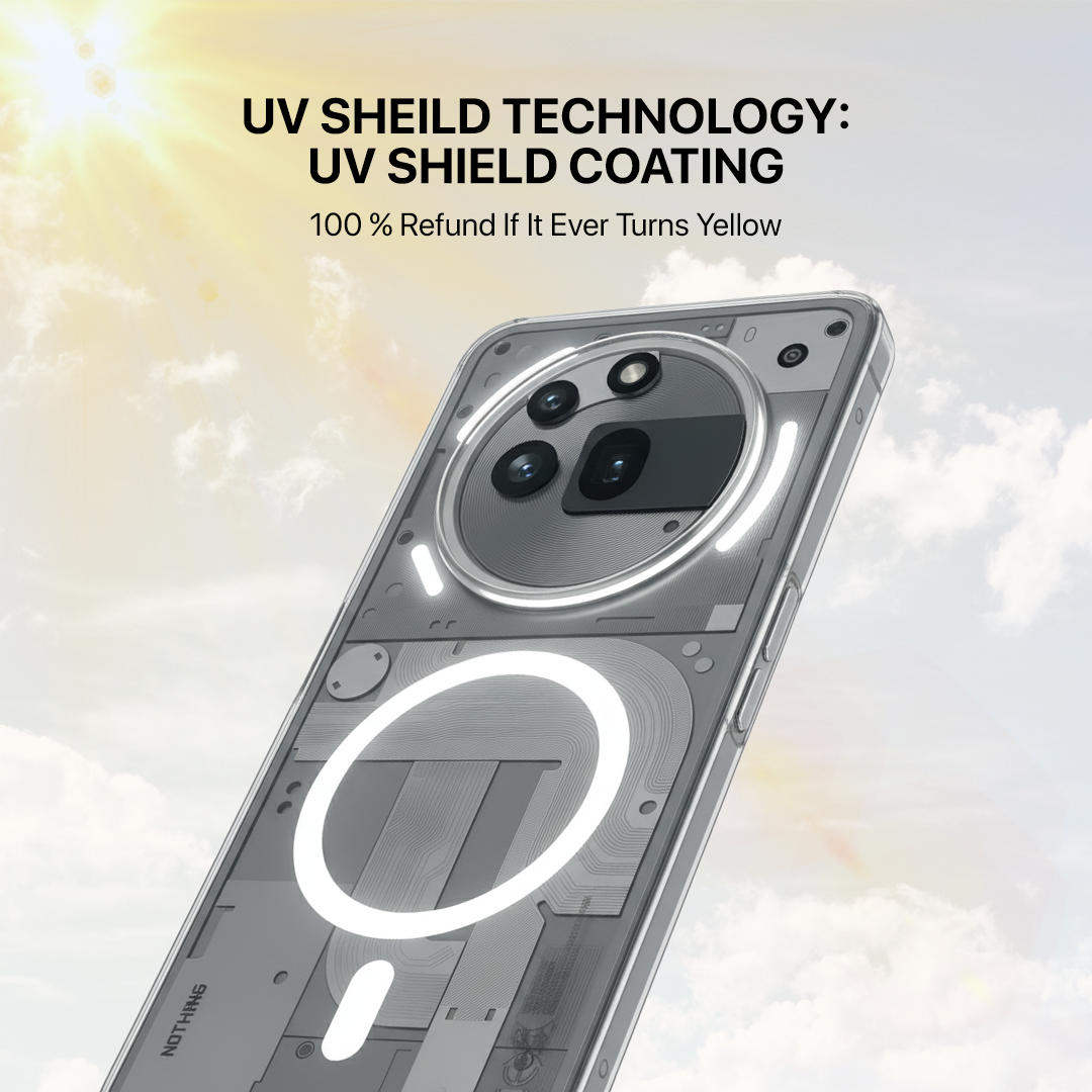 Anti Yellow Magsafe Clear Transparent Case - Nothing (PH 3A PRO )
