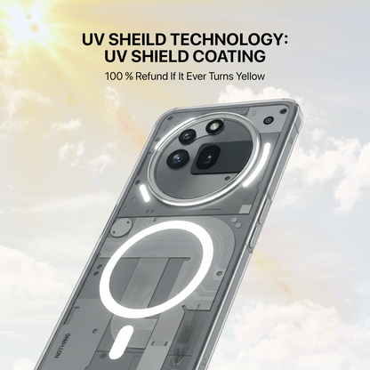 Anti Yellow Magsafe Clear Transparent Case - Nothing (PH 3A PRO )