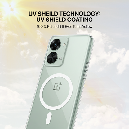 Anti Yellow Magsafe Clear Transparent Case - One Plus Nord 3
