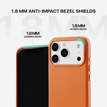 Signature Leather Magsafe Case - Iphone 17 Pro Max ( Ember Orange)