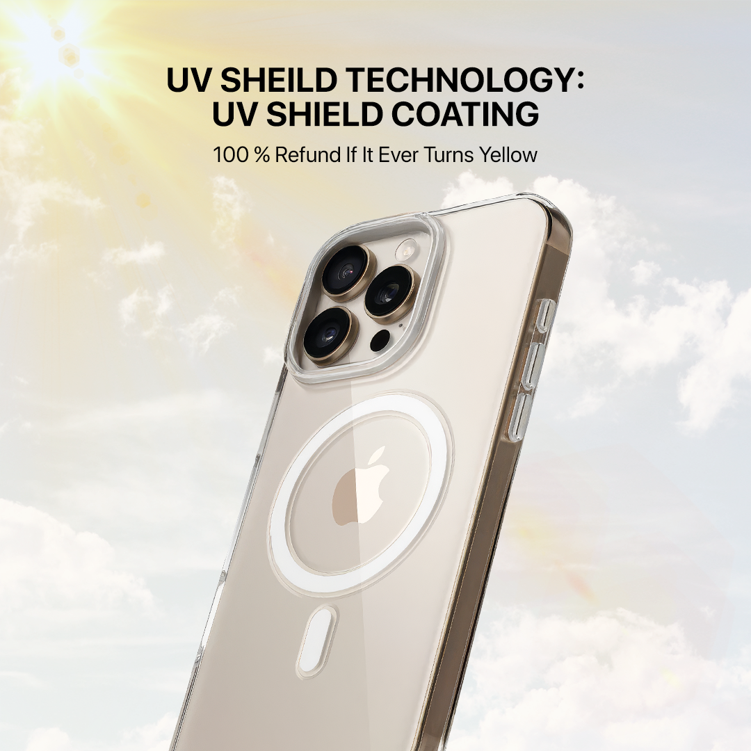 Anti Yellow Magsafe Transparent Clear Case - Iphone 13 Pro Max (CRYSTAL WHITE TITANIUM)