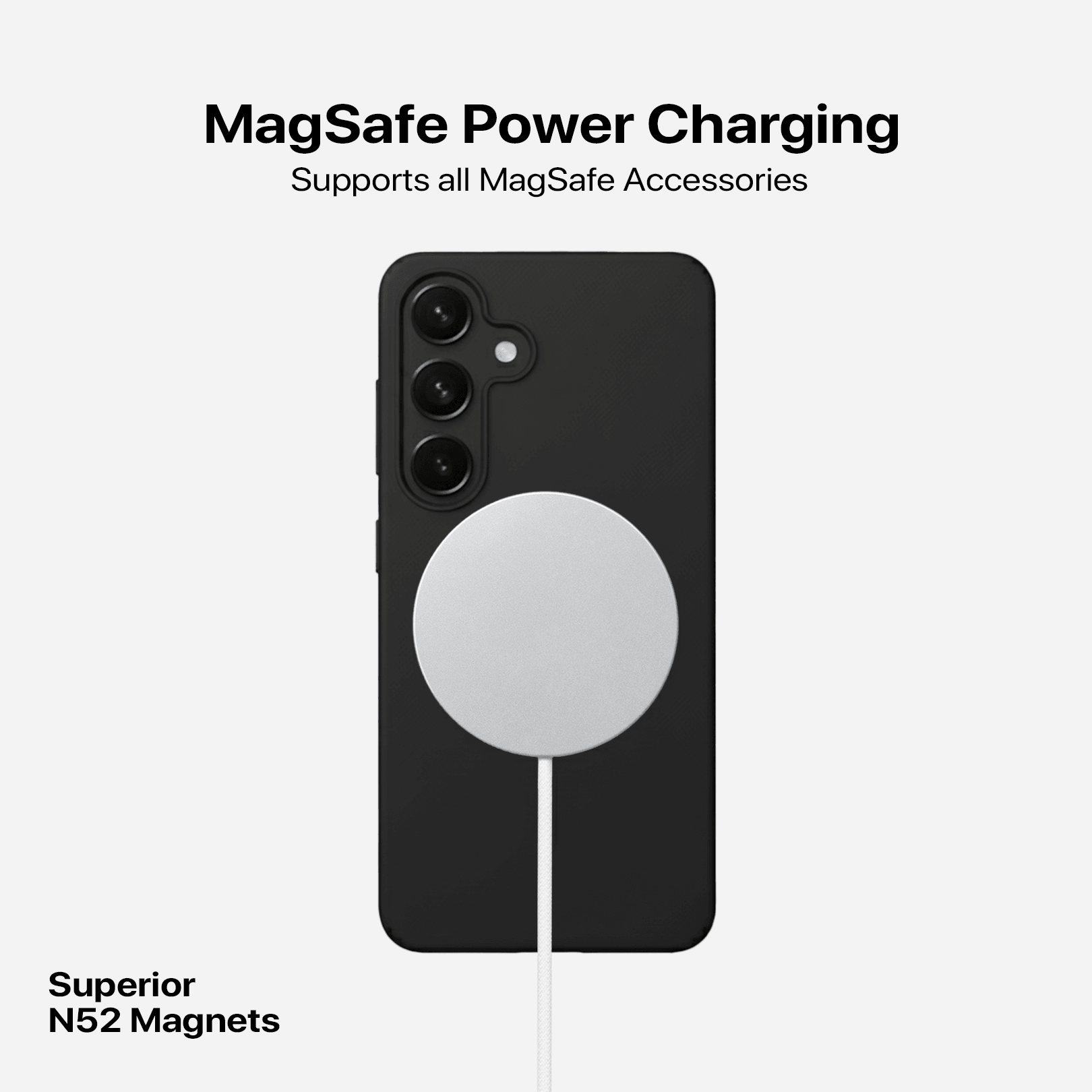 Anti Dust Magsafe Silicone Case - Samsung S23 (Black)