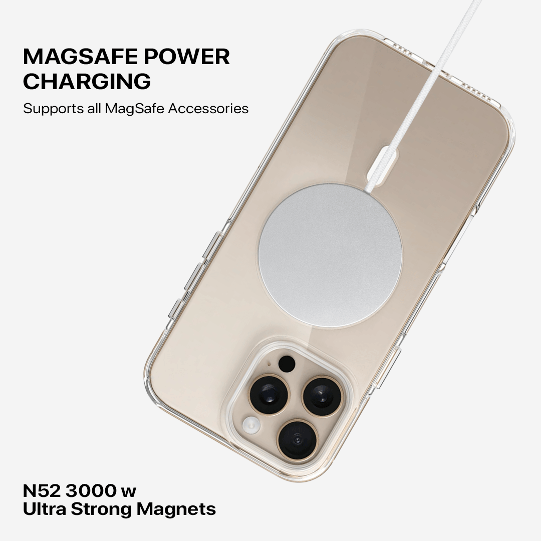 Anti Yellow Magsafe Clear Case - Iphone 16 pro