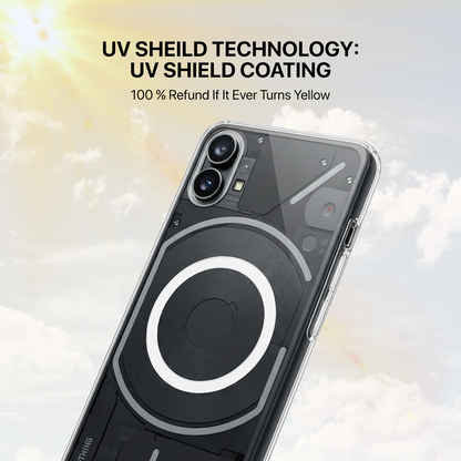 Anti Yellow Magsafe Clear Transparent Case - Nothing (PH 1)