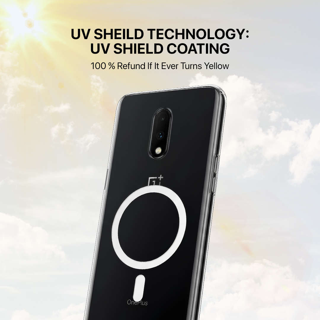 Anti Yellow Magsafe Clear Transparent Case - One Plus 7