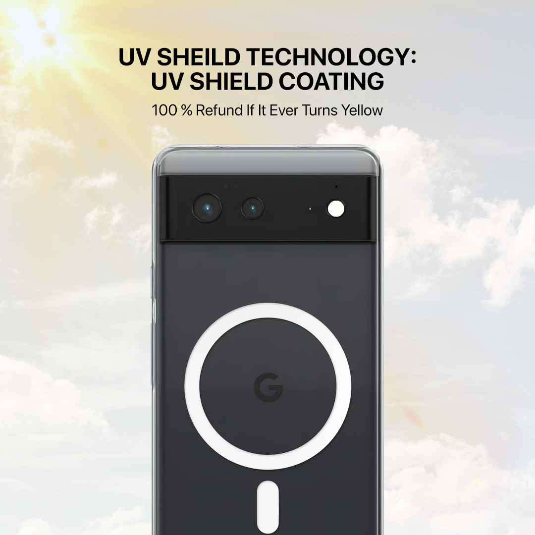 Anti Yellow Magsafe Clear Transparent Case - Google Pixel 6