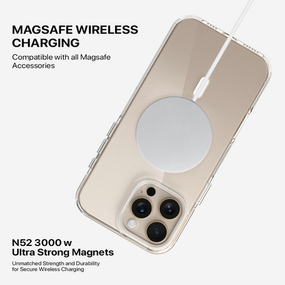 Anti Yellow Magsafe Clear Case - Iphone 15 Pro Max (CRYSTAL WHITE TITANIUM)