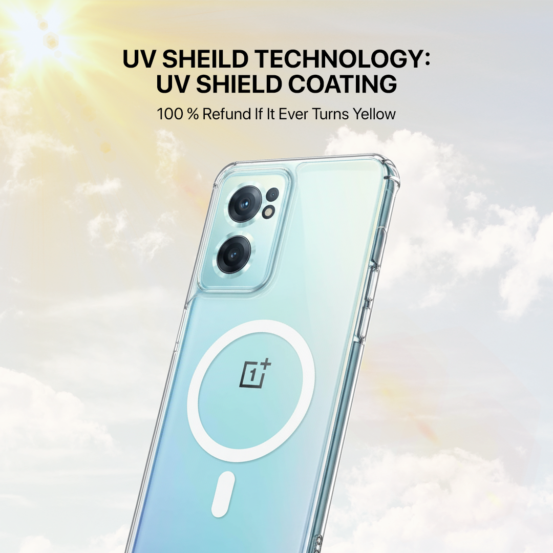 Anti Yellow Magsafe Clear Transparent Case - One Plus Nord CE 2