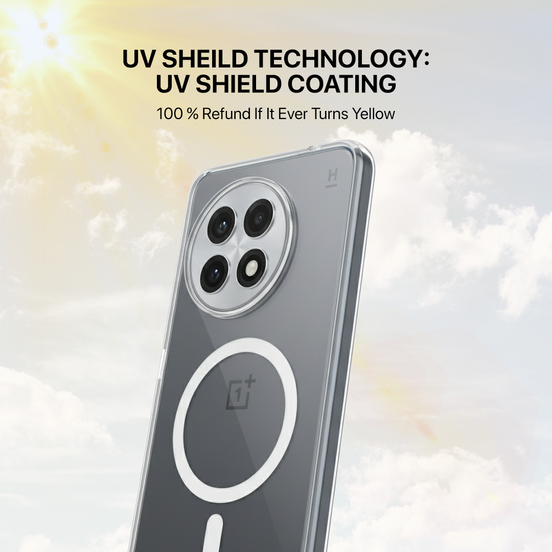 Anti Yellow Magsafe Clear Transparent Case - One Plus 13 R