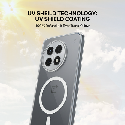 Anti Yellow Magsafe Clear Transparent Case - One Plus 13 R