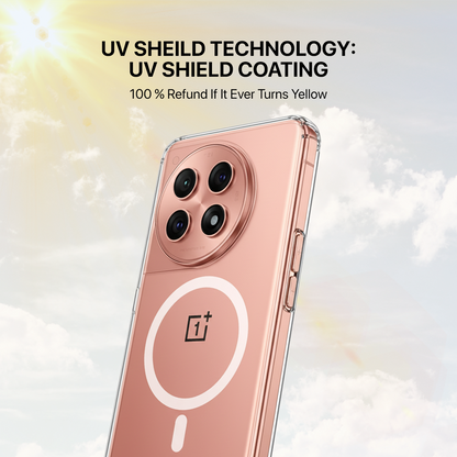 Anti Yellow Magsafe Clear Transparent Case - One Plus 12 R