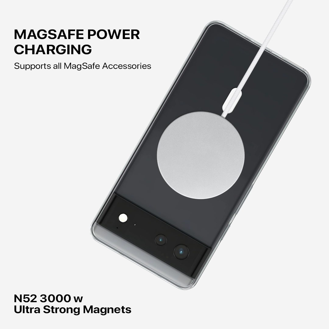 Anti Yellow Magsafe Clear Transparent Case - Google Pixel 6