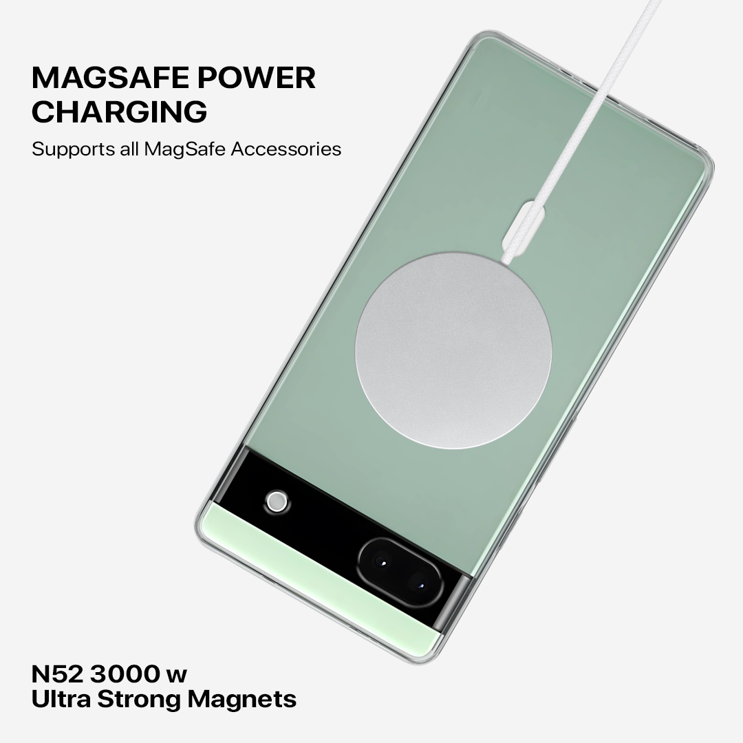 Anti Yellow Magsafe Clear Transparent Case - Google Pixel 6A