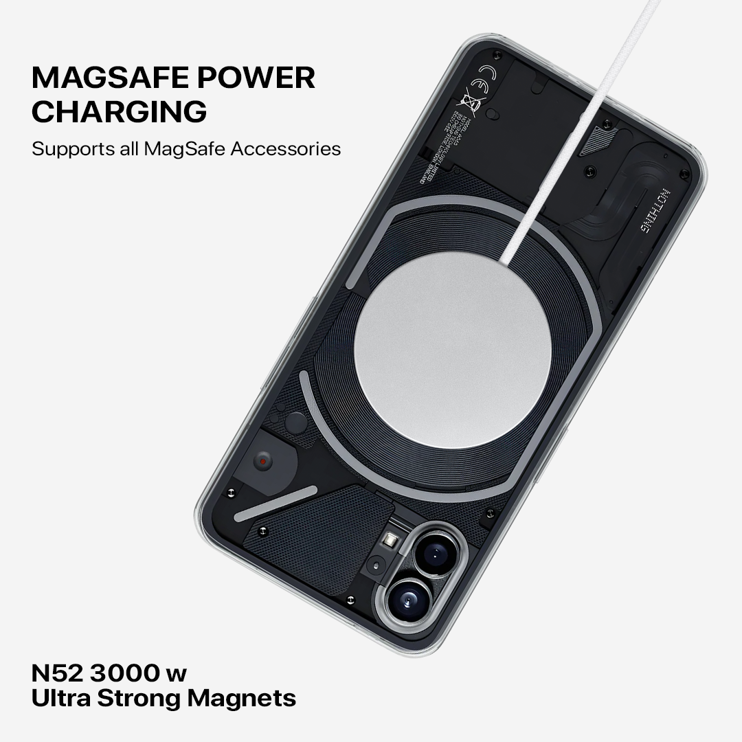 Anti Yellow Magsafe Clear Transparent Case - Nothing (PH 1)