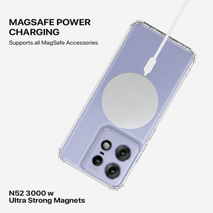 Anti Yellow Magsafe Clear Transparent Case - Motorola Edge 50 Pro