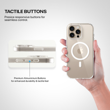 Anti Yellow Magsafe Transparent Clear Case - Iphone 13 Pro Max (CRYSTAL WHITE TITANIUM)