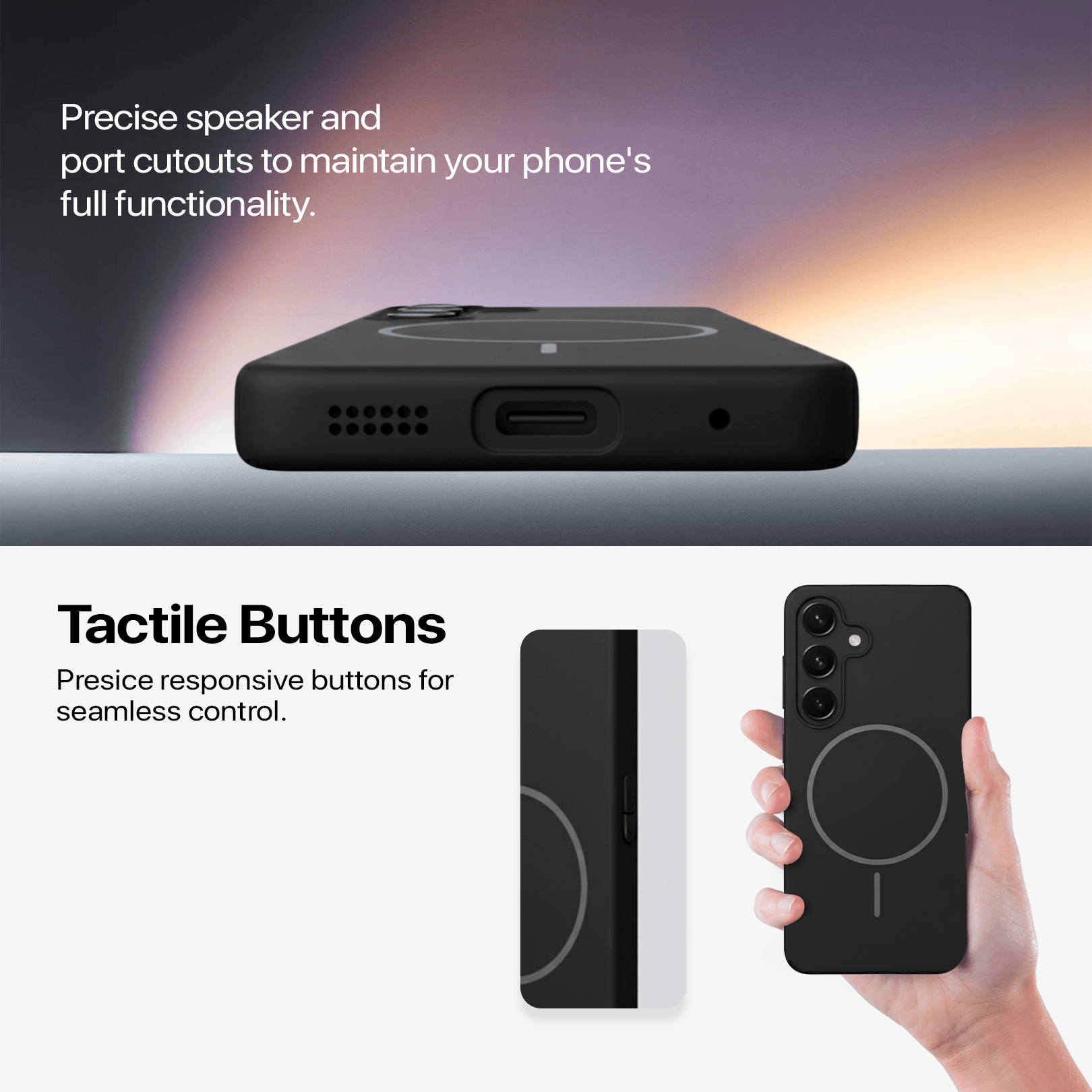 Anti Dust Magsafe Silicone Case - Samsung S24 (Black)