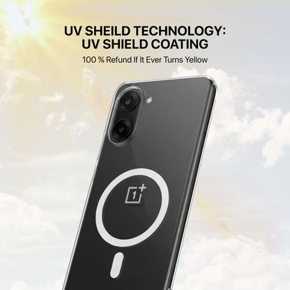 Anti Yellow Magsafe Clear Transparent Case - One Plus Nord CE 5