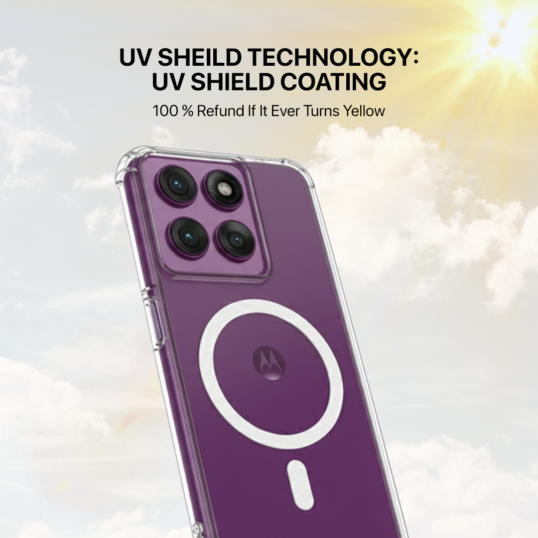 Anti Yellow Magsafe Clear Transparent Case - Motorola Edge 60 Pro