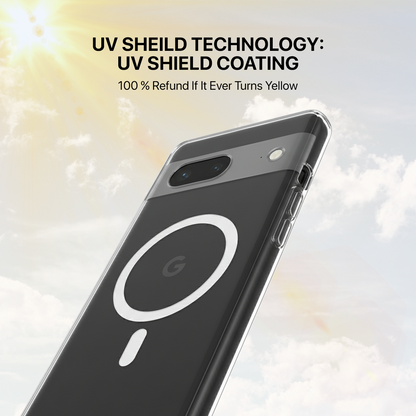 Anti Yellow Magsafe Clear Transparent Case - Google Pixel 7A